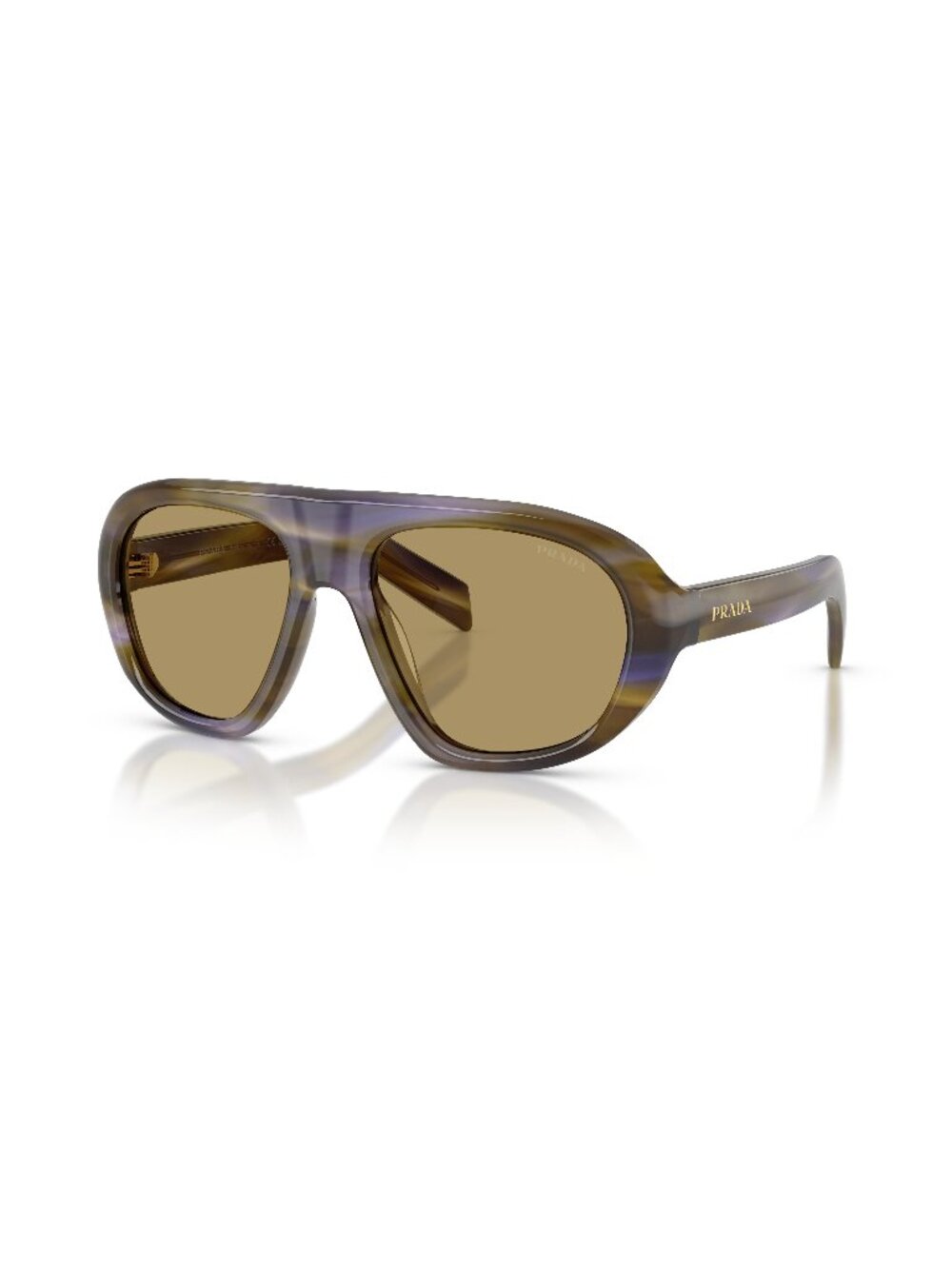 New Prada Women's Sunglasses Green Lens Acetate Frame PR C05S 23G70G 57